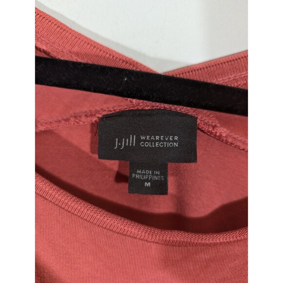 J. Jill Wearever Top Women M Mauve Pink Relaxed Fit 3/4 Sleeve Tunic - Picture 4 of 6